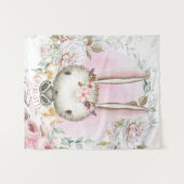 うさぎの赤ちゃん 女の子 バナー 背景 壁アート タペストリー (正面(横))