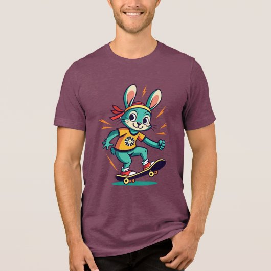 うさぎの遊び トライブレンドＴシャツ (正面)