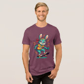 うさぎの遊び トライブレンドＴシャツ (正面全面)