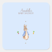 うさぎの青いピーター スクエアシール (正面)