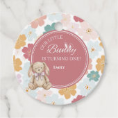 うさぎの1歳の誕生日をお祝いするタグ フェイバータグ (正面)
