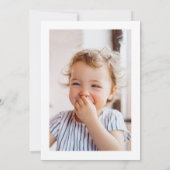 うさぎの1歳誕生日写真招待状 ピンク風船 招待状 (裏面)