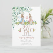 うさぎの2歳誕生日招待状 招待状 (スタンド正面)