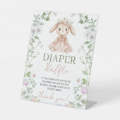 うさぎの8x10おむつ抽選会テーブルサイン 台座サイン (正面)