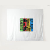 うさぎを本当に愛している女の子 タペストリー (正面(横))