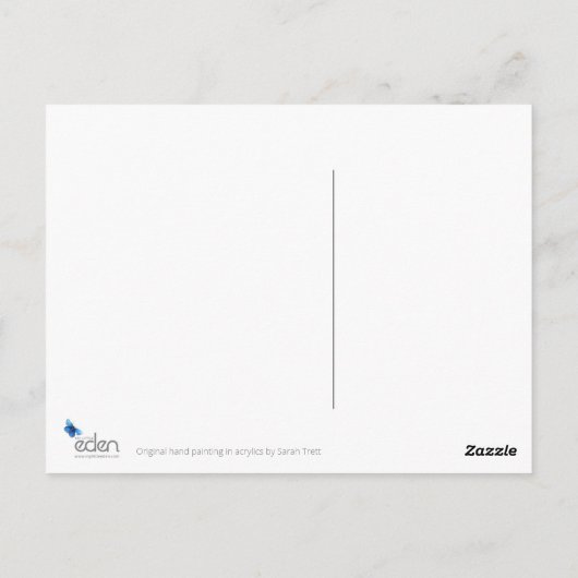 うさぎアニマル素晴らしアートハガキ ポストカード (裏面)