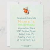 うさぎアリスワンダーランド紙/サイズ/シェイプオプション- 招待状 (裏面)