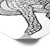 うさぎカラーリングページアート ポスター (角)