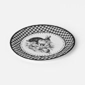 うさぎギンガム ペーパープレート (アングル)