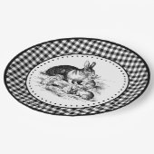 うさぎギンガム ペーパープレート (アングル)