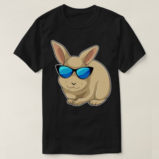 うさぎサングラス Tシャツ (デザイン正面)