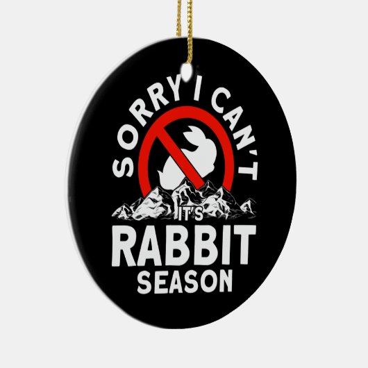 うさぎシーズントラッパーズハンターじゃなくてごめんなさい セラミックオーナメント (右)