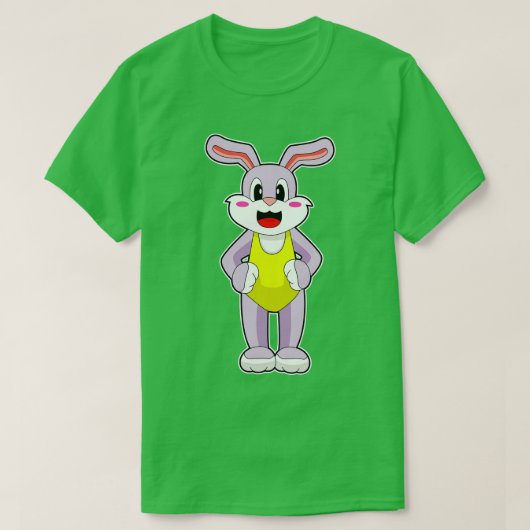 うさぎスイミングスーツ Tシャツ (デザイン正面)