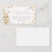 うさぎソメイバニー赤ちゃんシャワーベビー エンクロージャーカード (正面/裏面)