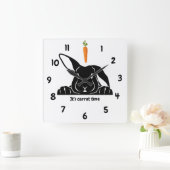 うさぎニンジンの壁時計 スクエア壁時計 (ホーム)