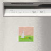 うさぎニンジンモダンフレッシュカラフル絵画ズ マグネット (インサイチュ (食洗機))