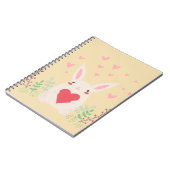 うさぎハートかわいいバレンタイン ノートブック (左側)