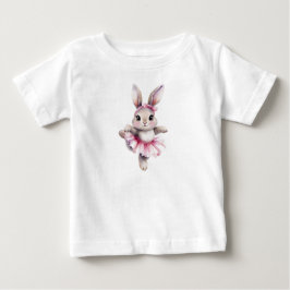 うさぎバレリーナ 子供用Tシャツ - かわいい赤ちゃんダンス  ベビーTシャツ