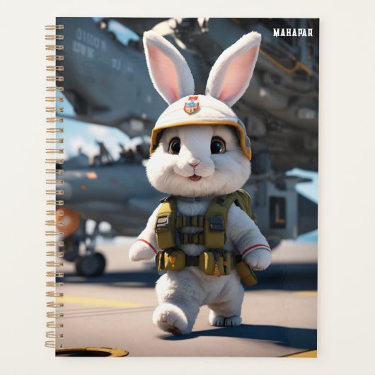 「うさぎパイロットオンデッキ」 🐰🛩️ プランナー手帳 (正面)
