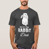 うさぎパパかわいいバニーペットファーザーメン Tシャツ (正面)