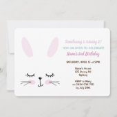 うさぎパーティー招待状 イースターうさぎ 招待状 (正面)