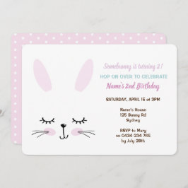 うさぎパーティー招待状 イースターうさぎ 招待状