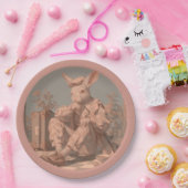 うさぎビクトリアン待機、春 ペーパープレート (パーティー)