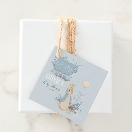 うさぎピーター赤ちゃんは男の子をシャワー フェイバータグ (インサイチュ)