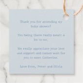 うさぎピーター赤ちゃんは男の子をシャワー フェイバータグ (裏面)