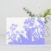 うさぎファミリー シルエット イースター 招待状 (スタンド正面)