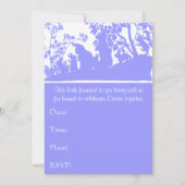 うさぎファミリー シルエット イースター 招待状 (裏面)