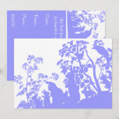 うさぎファミリー シルエット イースター 招待状 (正面/裏面)