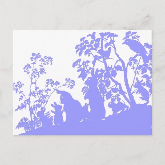 うさぎファミリー ポストカード (正面)