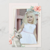 うさぎフレーム写真招待状 招待状 (正面/裏面)