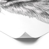 うさぎブルーボウの保育園プリント | うさぎプリント ポスター (角)