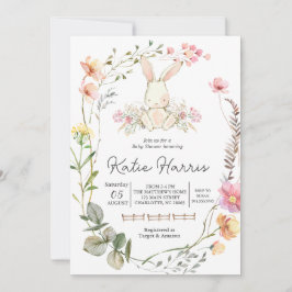 うさぎベイビーシャワーの招待状 うさぎベイビーのお知らせ 招待状