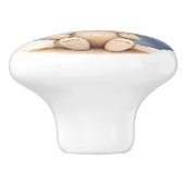 うさぎムーンスカイベージュかわいい子供部屋 セラミックノブ (側面)