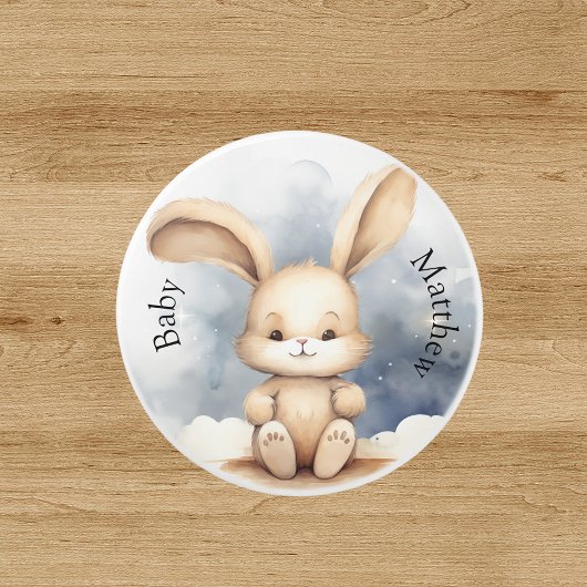 うさぎムーンスカイベージュかわいい子供部屋 セラミックノブ