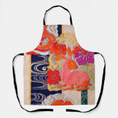 うさぎランニングとデザイン エプロン (正面)