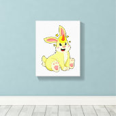 うさぎ一角獣 キャンバスプリント (インサイチュ (ウッドフロア))