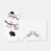 うさぎ中国のと赤い花の正月 フェイバーボックス (折り畳みなし)