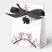 うさぎ中国のと赤い花の正月 フェイバーボックス (正面サイド)