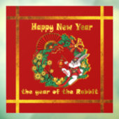 うさぎ中国のの新年 ウィンドウサイン (シート3)