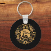 うさぎ中国のの新年 キーホルダー (正面)