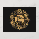 うさぎ中国のの新年 ポストカード (正面)