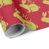 うさぎ中国のの新年 ラッピングペーパー (ロールコーナー)