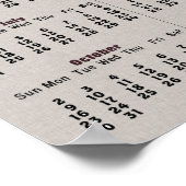 うさぎ中国のカレンダーのポスター ポスター (角)