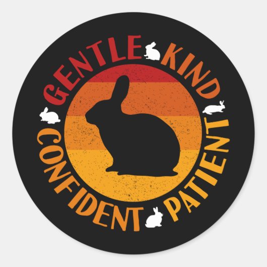 うさぎ中国の形質の新年 ラウンドシール (正面)