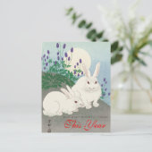 うさぎ今年はたくさん美しいものを作りなさい ポストカード (スタンド正面)