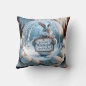 うさぎ付きクリスマススノーグローブ クッション (裏面)